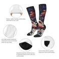 thumbnail image 6 of Daiia Sports Socks Colorful Flower Peacock Printed Novelty Crew Socks for Men Women Knee High Socks Cotton Socks Soft & Breathable Support Unisex Socks, 6 of 9