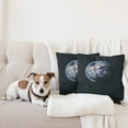 thumbnail image 4 of Ambesonne Galaxy Throw Pillow Cover 2 Pack, Planet Outer Space Scene, 18", Dark Blue Grey, 4 of 5