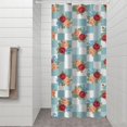 thumbnail image 2 of Pioneer Flower Floral Print Pattern Shower Curtain 36"x72", Bathroom Decorative Shower Curtain Set with 12 Hooks, Waterproof Washable, 2 of 6
