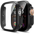 thumbnail image 1 of TAURI Paquete de 2 estuches rígidos diseñados para Apple Watch Series 9 (2023) Series 8/7 45 mm, [HD Clear] Protector de pantalla de vidrio templado 9H incorporado, [Protección completa] Cubierta delg, 1 of 4