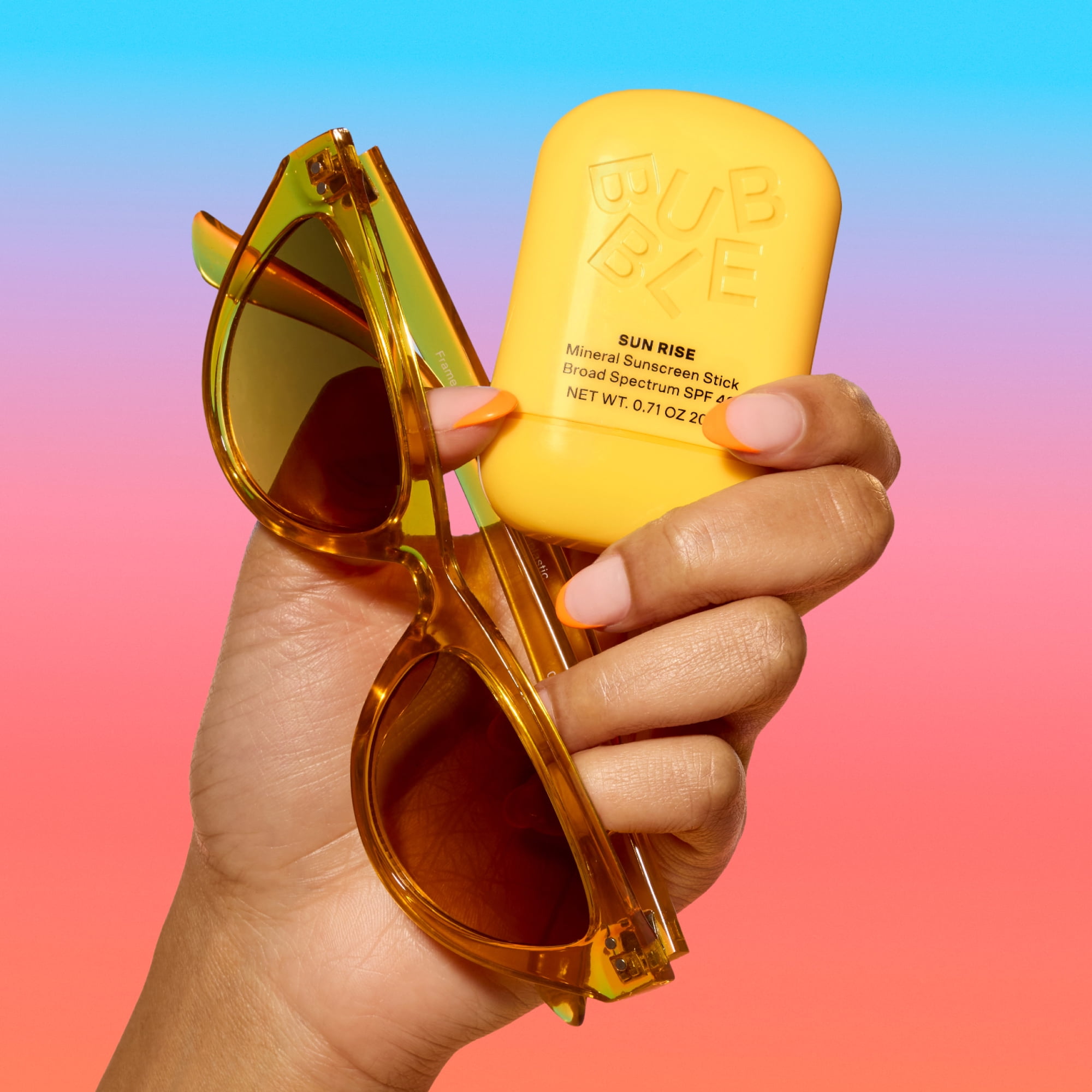 Bubble Skincare Sun Rise Mineral Sunscreen Stick Broad Spectrum SPF40, 0.5oz