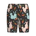 thumbnail image 4 of Wukai Rabbit Is Eating Carrots Men’s Short Pajama Pants With Pockets Soft Sleep Pj Shorts for Men-XX-Large, 4 of 6