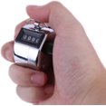 thumbnail image 2 of Juego de 3 contadores de conteo manuales, seguimiento de rodilla, 4 dígitos, trinquetes metálicos manuales, recuentos mecánicos hasta 9999 para entrenador deportivo, casino - Plata brillar Electrónica, 2 of 5