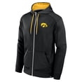 thumbnail image 2 of Men's Fanatics Black Iowa Hawkeyes Defender Full-Zip Hoodie, 2 of 3