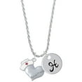 thumbnail image 1 of Delight Jewelry Silvertone Nurse's Prayer Heart - Lord Guide Silvertone Script Initial Disc - H - Charm Necklace, 20"+3", 1 of 4