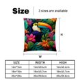 thumbnail image 5 of Toucan Luxurious Velvet Throw Covers Pillow Inserts - Set of 2 Throw Pillows with Unique Patterns - 16x16, 18x18, 20x20 Inches for Home Decor and Gifts, 5 of 6