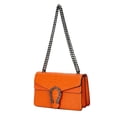 thumbnail image 1 of Bolso de hombro DEEPMEOW de cuero a la moda con bandolera naranja para mujer, 1 of 7