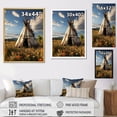 thumbnail image 4 of Designart "Serenity s Refuge Coral and Beige Native Tipi" Floral Wall Art Living Room, 4 of 5