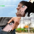 thumbnail image 4 of ELEHOLD Wallet Case for iPhone 16, Shockproof Magnetic Leather Case with Card Holders & Stand,Rosegold, 4 of 10