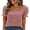 Coral, variant on ANRABESS Womens Tops Summer Sweaters Dressy Casual Work Blouses Square Neck Ruffle Short Sleeve Tee Shirts 2026 Fashion Tunic Rust Medium