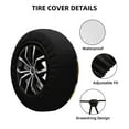 thumbnail image 2 of Gukieu Sunflowers Country Print Car Tire Cover, Adjustable Waterproof and Dustproof Tire Protection Cover, Suitable for SUV, Truck, Van-15 inch, 2 of 6