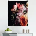 thumbnail image 1 of Flowers Tapestry, Romantic Vintage Effect Peony and Tiny Petals on Dark Background Print, Fabric Wall Hanging Decor for Bedroom Living Room Dorm, 5 Sizes, Black and Multicolor, by Ambesonne, 1 of 1