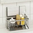 thumbnail image 1 of relayinert Removable Kitchen Sponge Holder Soap Dish Brush Soap Sink Drain Rack, 1 of 5