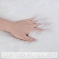 thumbnail image 6 of REGALWOVEN Faux Fur Area Rug Shaggy Floor Mat, White 2x2 Feet Round, 6 of 8