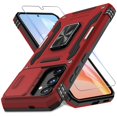 thumbnail image 1 of Funda de teléfono DEERLAMN para Samsung Galaxy S25 de 6,2 pulgadas, color rojo, 1 of 8