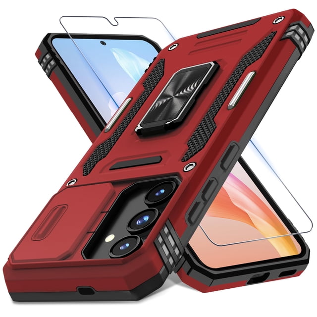Funda de teléfono DEERLAMN para Samsung Galaxy S25 de 6,2 pulgadas, color rojo