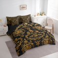 thumbnail image 3 of Manfei Female Men Hippie Damask Bedding Comforter Set 7pcs,Traditional Flower Queen Bedding Sets Super Cozy,Bohemian Chic Floral Queen Sheet Sets,Luxury Bedroom Decor,Reversible, 3 of 8