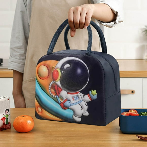 Lonchera, Bento Boxes Bolsa térmica Lonchera Bolsa portátil Bolsa conveniente Clase de trabajo Estudiantes Traen arroz Paquete Lonchera de papel de aluminio Lonchera Lonchera térmica