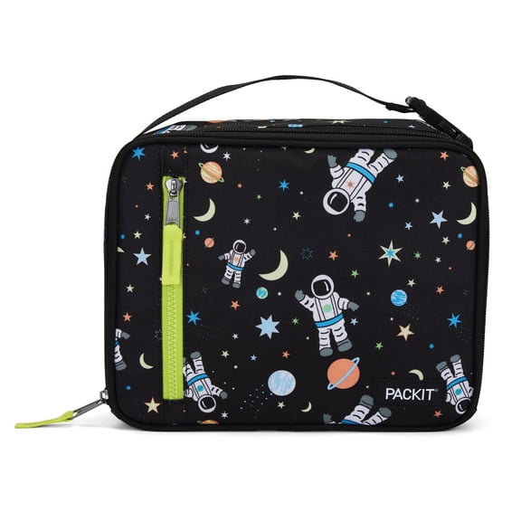 Packit Freezable Classic Lunch Box, Spaceman, Reusable Lunch box, BPA free, Non toxic Poly Canvas