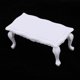 thumbnail image 4 of Mesa de centro de madera para casa de muñecas, muebles en miniatura a escala 1/12, modelo marrón Blanco, 4 of 7