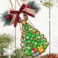 thumbnail image 1 of Colgante de Santa con pintura de diamantes, juego de decoraciones navideñas de madera, colgante de muñeco de nieve JShteea  El nuevo, 1 of 9