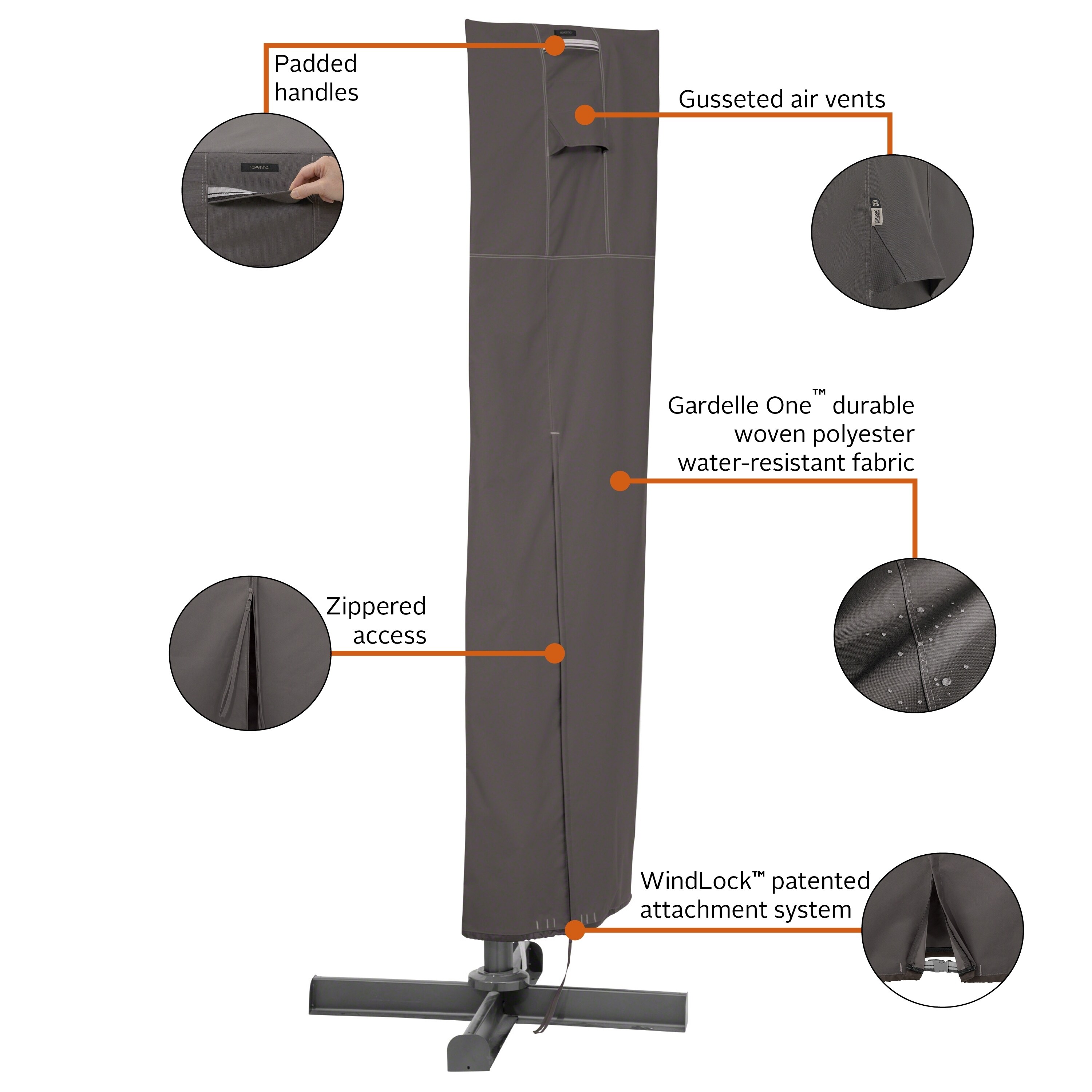 Classic Accessories Ravenna Water Resistant 13 Foot Offset Patio Umbrella Canopy Frame Cover Walmart Com Walmart Com