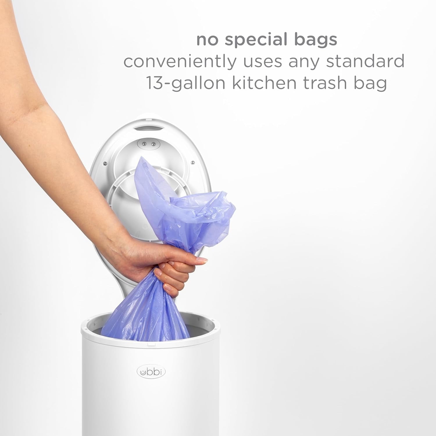 Steel Diaper Pail, Odor Locking, No Special Bag Required, Award-Winning, Registry Must-Have, White