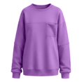 thumbnail image 3 of qafoshin Plus Size Sweatshirts for Women Oversized Pullover Long Sleeve Tops Crew Neck Basic Daily Tops, 3 of 6