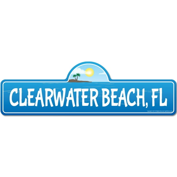 Clearwater Fl Florida Beach Street Sign Indoor Outdoor Surfer Ocean Lover Decor For Beach House Garages Living Rooms Bedroom Signmission Personalized Gift Walmart Com Walmart Com