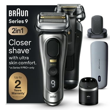 Braun Series 9 PRO  Men's Face Electric Razor with Shaver Care Cartridge, Silver, 9599cc
