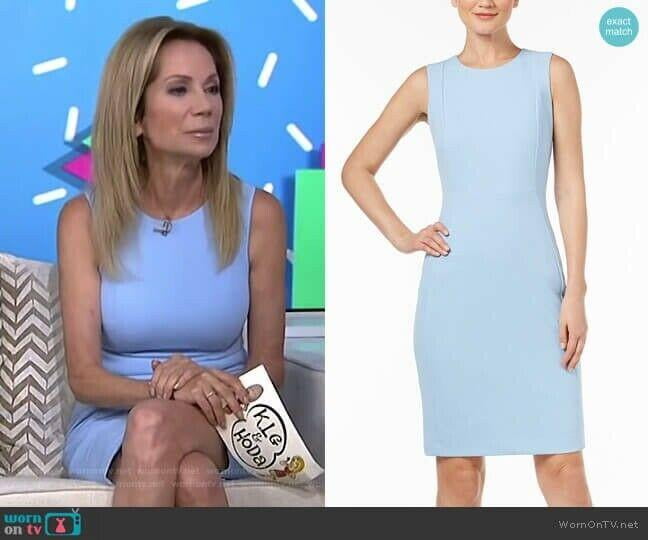 calvin klein scuba crepe sheath dress