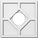 thumbnail image 3 of Ekena Millwork CMP12EY-04000 12 Po. OD x 4 Po. ID Carré Embry Grade Architectural PVC Médaillon de Plafond Contemporain, 3 of 4