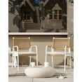 thumbnail image 2 of Wicker Patio Chairs Set of 2, Outdoor Chairs Balcony Seats with Metal Frame and Square Rattan Design for Balcony, Backyard, Poolside, 2 of 7