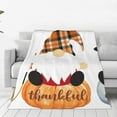 thumbnail image 4 of Salouo Autumn Gnomes Print Bed Blankets,Flannel Blanket Comfortable Air Conditioning Blanket Lightweight Blanket for Sofa Bed Travel & Couch -60"x50", 4 of 8