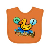 Inktastic Ducky 1st Birthday Boys or Girls Baby Bib