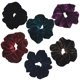 thumbnail image 1 of 6 piezas de coleteros de color neutro de gran tamaño para mujeres bandas elásticas para el cabello, 1 of 5
