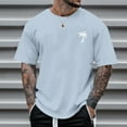 thumbnail image 2 of Tshirts for Men Casual Short Sleeve Soft Athletic Tops Crew Neck Coconut Tree Printed Stretch Sport Tees, 2 of 4