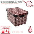thumbnail image 2 of Simplify Holiday Sweater Print Plastic Storage Tote Bin, 2 of 5
