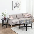 thumbnail image 5 of Mainstays Round Wood Coffee Table, Black, 35.98 x 35.98 x 18, 5 of 8