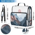 thumbnail image 2 of FORMRS Zipper Binder with Shoulder Strap 2-inch Ring 500 Sheet Capacity File Bag, Art Mountain and Sun Pattern, 2 of 5