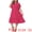 Hot Pink, variant on DARING DIVA Plus Size Tie Back Boat Neck Midi Length Dress 1X Green