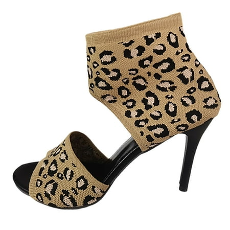 

YUHAOTIN High Heel Sandals for Women Dressy Summer Fashion Shoes Comfortable Ultra High with Thin Fly Weaving with Fish Mouth Sandals High Heels for Women Closed Toe Sexy