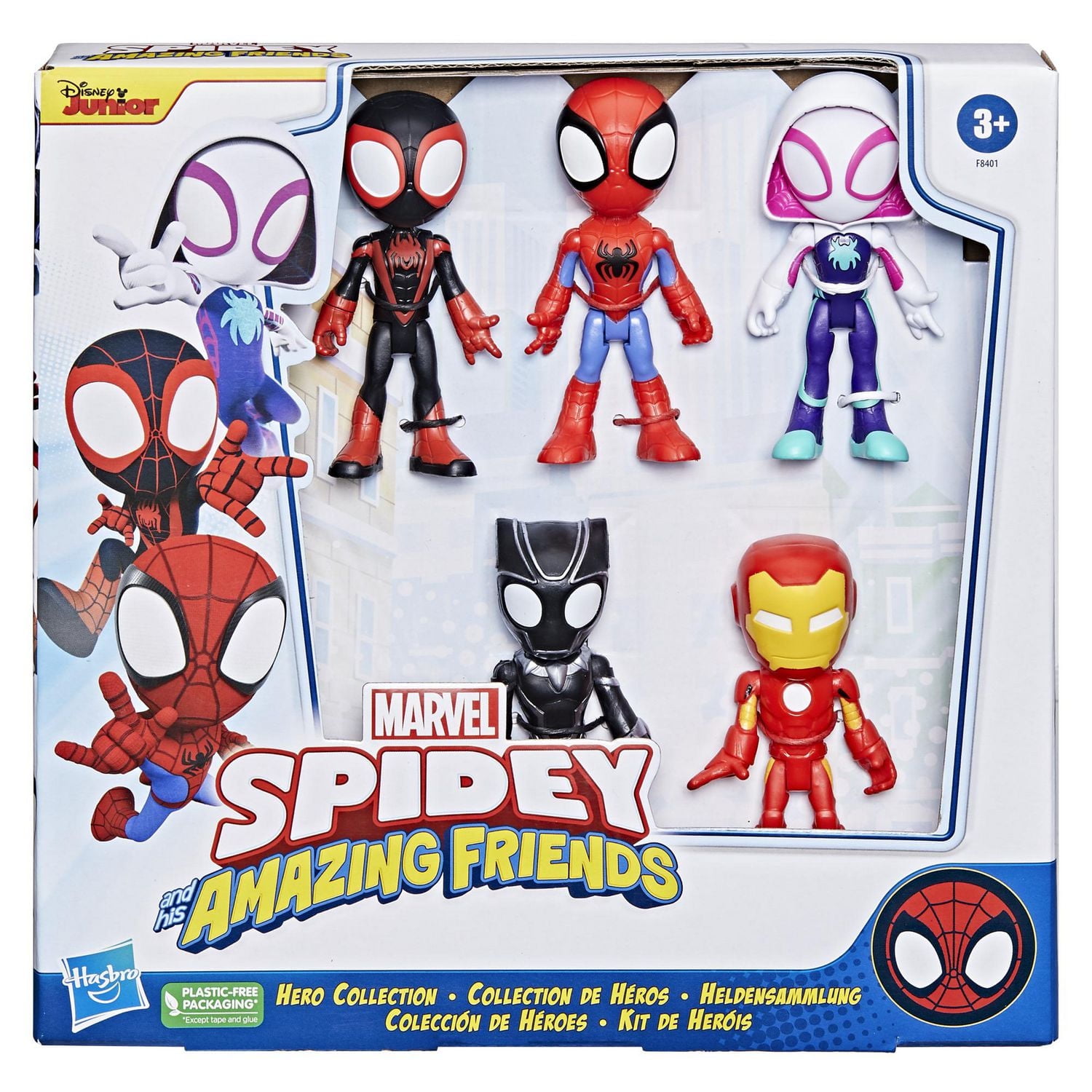 Marvel Spidey and His Amazing Friends Hero Collection Pack, 5 Action Figures, Toy For Kids Ages 3 And Up