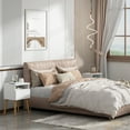 thumbnail image 5 of Jaxpety Set of 2 Wooden Nightstand with Drawer & Shelf, Modern Side End Table, White, 5 of 11