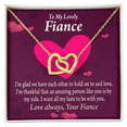 thumbnail image 2 of To My Fiancee I Want All My Lasts To Be With You Inseparable Necklace, 2 of 20