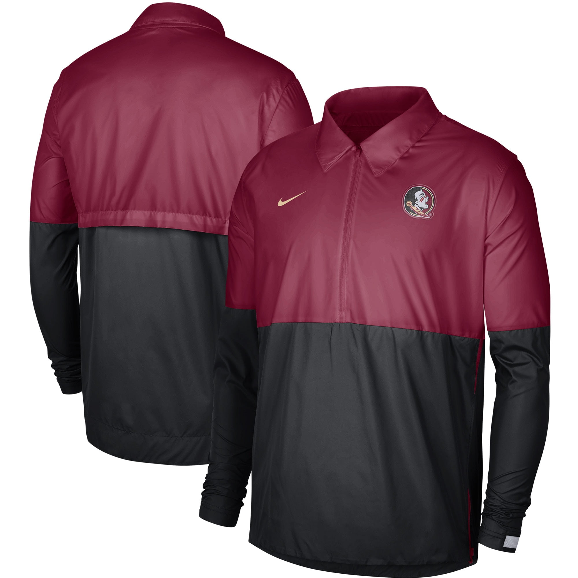 Nike - Florida State Seminoles Nike Half-Zip Lightweight Coaches Jacket ...