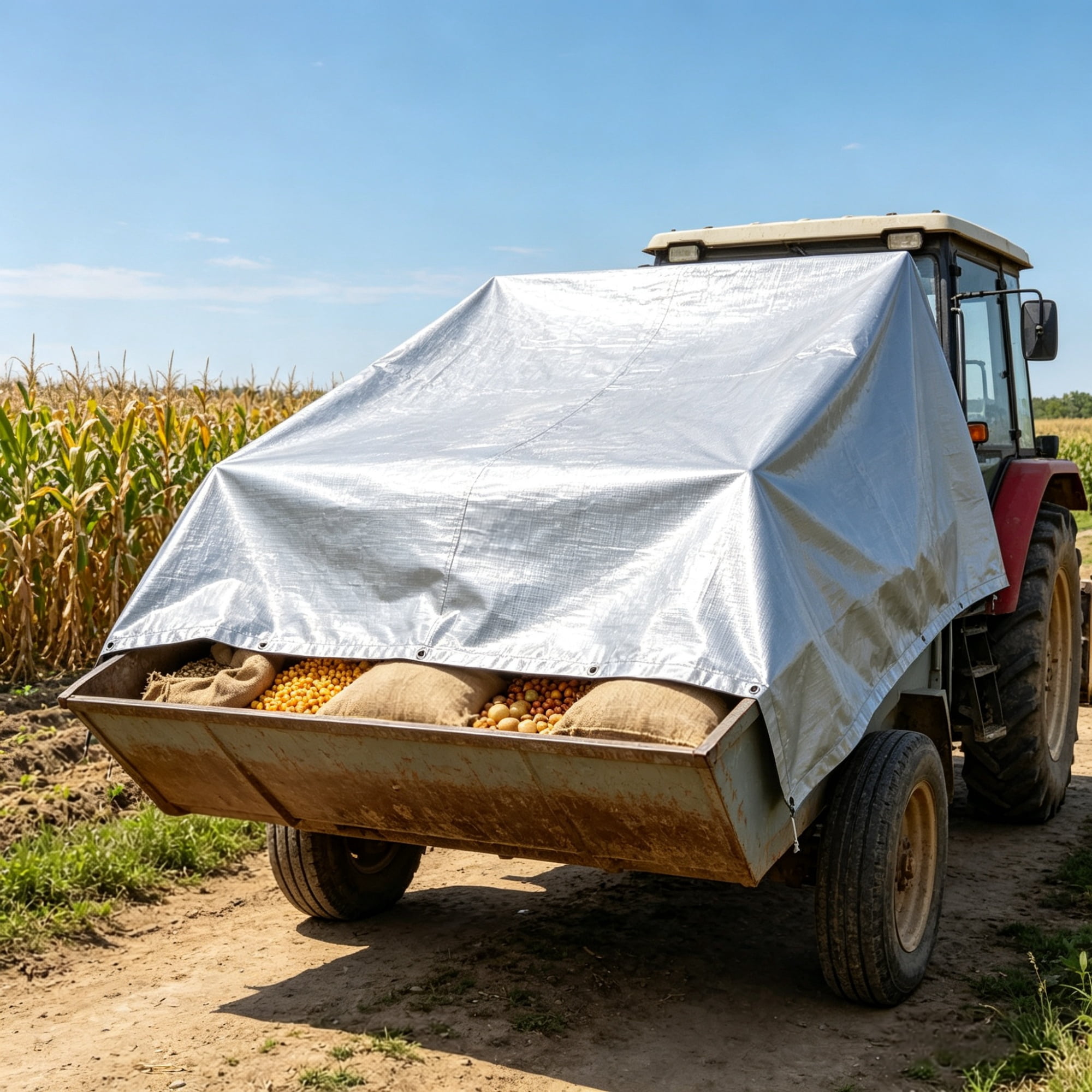 20x30FT Heavy Duty Waterproof Tarp 10 Mil, Plastic Poly Tarpaulin Cover, UV Tear & Temperature Resistant, Multi-Purpose Outdoor Tarp with Reinforced Grommets