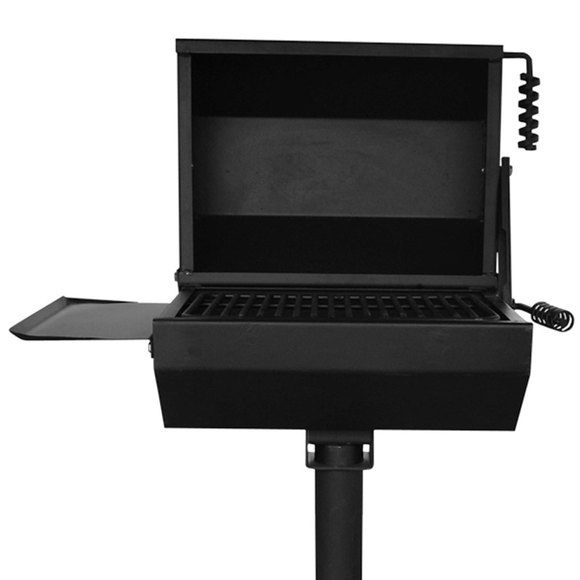 Titan Great Outdoors Covered Park Grill with Shelf 390 Square in. Heavy