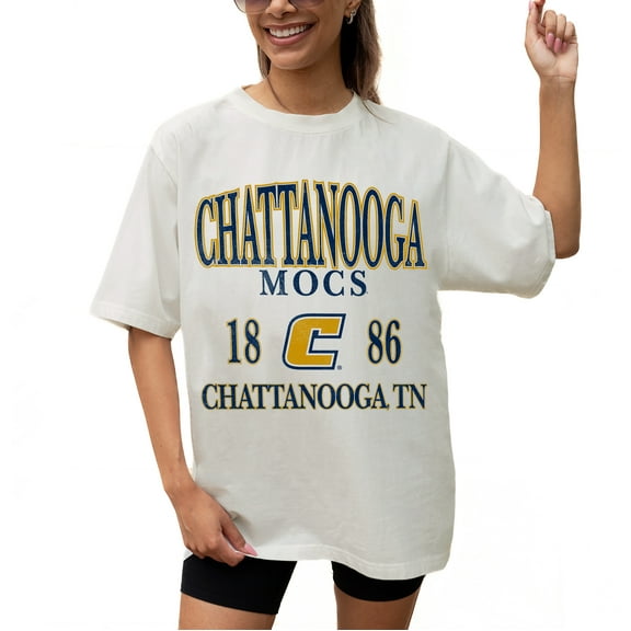 Women's Gameday Couture Cream Tennessee Chattanooga Mocs Unity Oversized T-Shirt