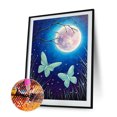 thumbnail image 2 of 5D DIY Paisaje bajo la luna Pintura de diamante de taladro redondo completo Tmvgtek Oficina Multiescena Multifunción, 2 of 9